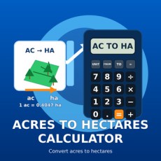 Acres to Hectares Calculator from XTRAW Tools