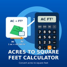 Acres to Square Feet Calculator from XTRAW Tools